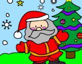 Coloring page Santa Claus painted byAlicia