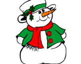 Coloring page Snowman II painted byHannah