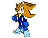 Coloring page Sonic painted bybelden