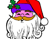 Coloring page Santa Claus face painted byjake