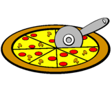 Coloring page Pizza painted byEmily