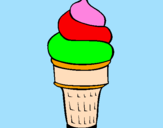 Coloring page Soft ice-cream painted byJueli