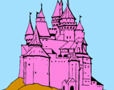 Coloring page Medieval castle painted byLUCAS GRAZIANO