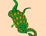 Coloring page Anaconda and caiman painted byluke