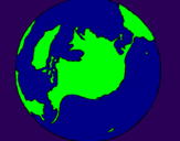 Coloring page Planet Earth painted byshorty