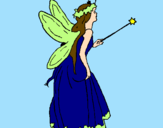 Coloring page Fairy with long hair painted bySNOOP DOG