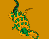 Coloring page Anaconda and caiman painted byLuke