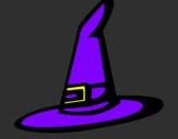 Coloring page Witch's hat painted byrodriguez alanis