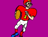 Coloring page Player in action painted byrex