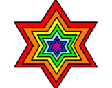 Coloring page Star 2 painted bybelden