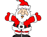 Coloring page Happy Father Christmas painted byK