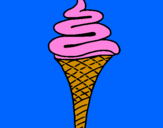 Coloring page One-flavour ice-cream painted byantonella berlar
