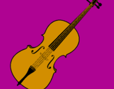 Coloring page Violin painted byKet Von D
