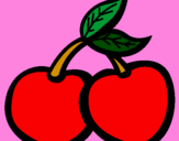 Coloring page Cherries III painted byRina