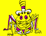 Coloring page Spider with hat painted byTHEODORO