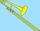 Coloring page Trombone painted bymarta