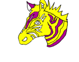 Coloring page Zebra II painted byTHEODORO