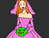 Coloring page Bride painted byantonella berlar