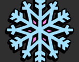 Coloring page Snowflake painted byAndrea