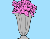 Coloring page Vase of flowers painted byCelia Mcswiney