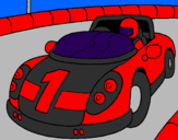 Coloring page Race car painted bytoti