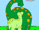 Coloring page Dinosaurs painted byTIAGO