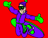 Coloring page Snowboard jump painted bydawid