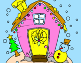 Coloring page christmas card painted byemili