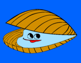 Coloring page Clam painted bymn
