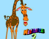 Coloring page Madagascar 2 Melman painted bymn