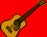 Coloring page Spanish guitar II painted byMeri