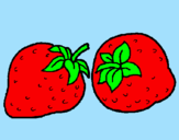 Coloring page strawberries painted bymelissa