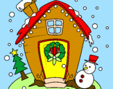 Coloring page christmas card painted bysima