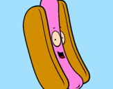 Coloring page Hot dog painted bymn
