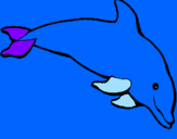 Coloring page Happy dolphin painted bydaniel