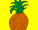 Coloring page pineapple painted byjamie