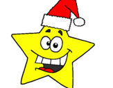Coloring page christmas star painted bymory