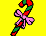 Coloring page candy cane painted byDaniela