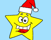 Coloring page christmas star painted bysalvador