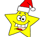 Coloring page christmas star painted byerine