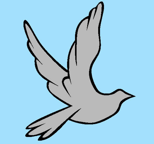 Coloring page Dove of peace in flight painted bynanzi