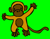 Coloring page Monkey painted bynanzi