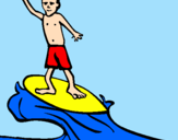 Coloring page Surf painted bykelan