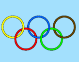 Coloring page Olympic rings painted bykelan