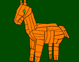 Coloring page Trojan horse painted byOliver Murray 