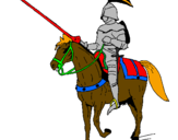 Coloring page Mounted horseman painted bykelan