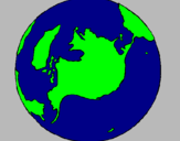 Coloring page Planet Earth painted byLisa