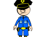 Coloring page Cop painted bykelan