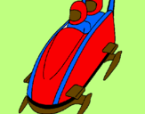 Coloring page Descent in modern bobsleigh painted bykelan