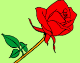 Coloring page Rose painted byLisa